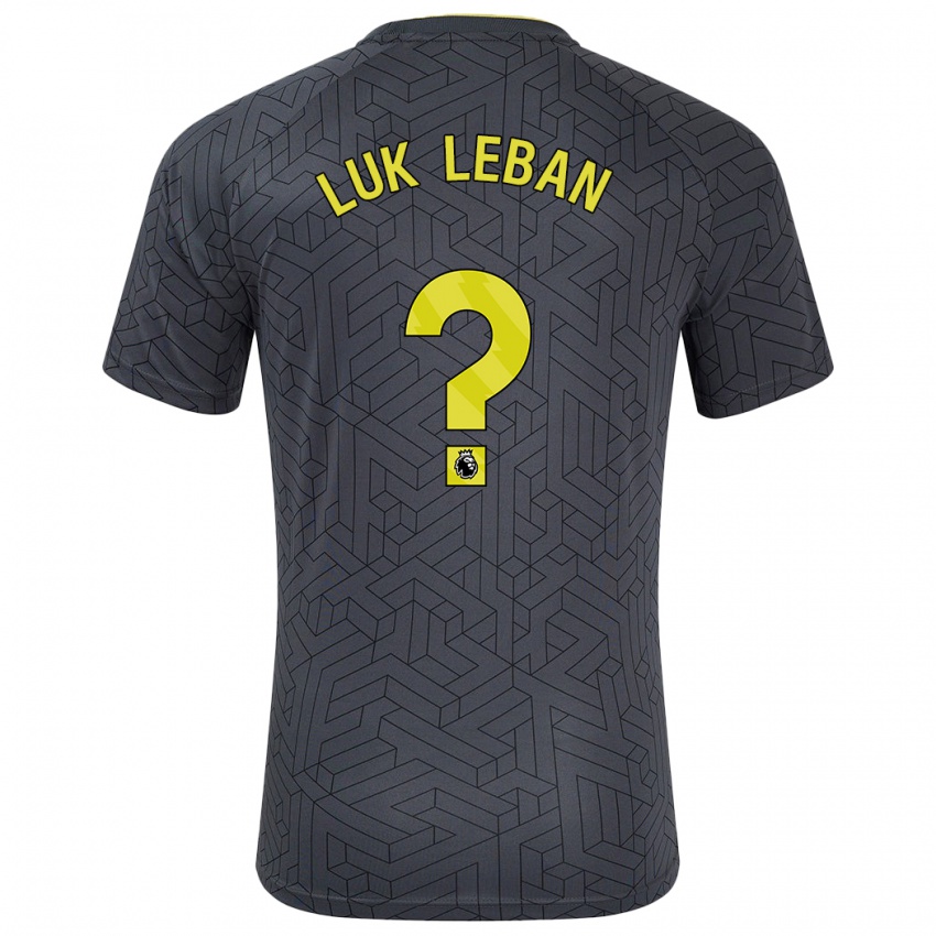 Niño Camiseta Zan Luk Leban #0 Negro Amarillo 2ª Equipación 2024/25 La Camisa Argentina