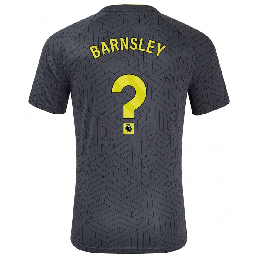 Niño Camiseta Fraser Barnsley #0 Negro Amarillo 2ª Equipación 2024/25 La Camisa Argentina