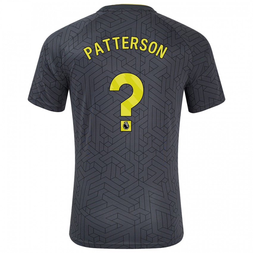 Niño Camiseta Jack Patterson #0 Negro Amarillo 2ª Equipación 2024/25 La Camisa Argentina