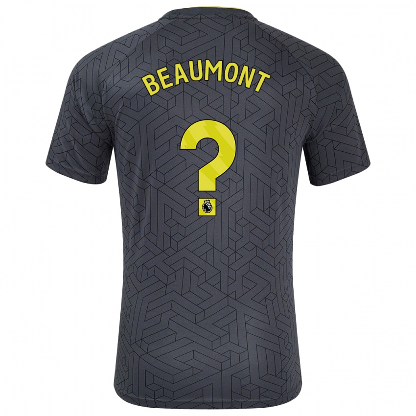 Niño Camiseta Jacob Beaumont-Clark #0 Negro Amarillo 2ª Equipación 2024/25 La Camisa Argentina