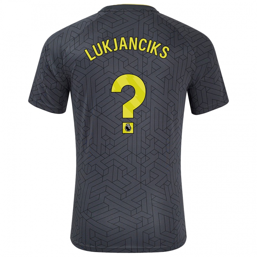 Niño Camiseta Douglass Lukjanciks #0 Negro Amarillo 2ª Equipación 2024/25 La Camisa Argentina