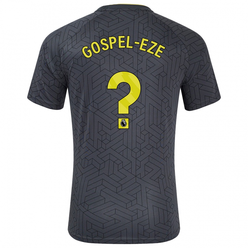 Niño Camiseta Goodness Gospel-Eze #0 Negro Amarillo 2ª Equipación 2024/25 La Camisa Argentina