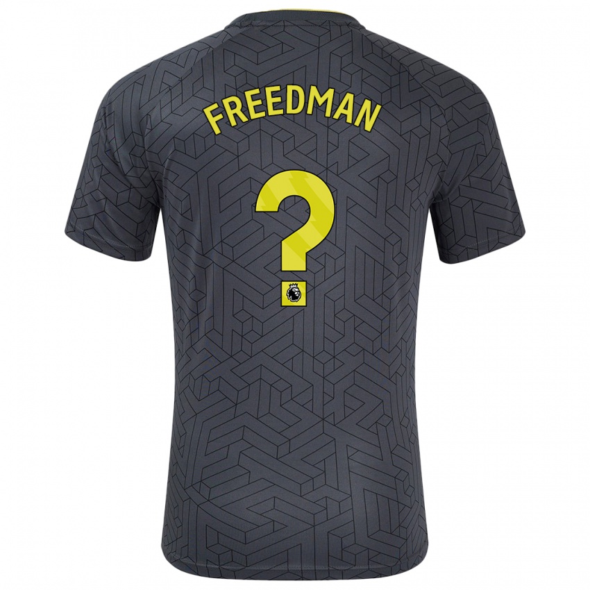 Niño Camiseta Freddie Freedman #0 Negro Amarillo 2ª Equipación 2024/25 La Camisa Argentina