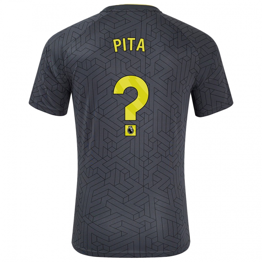 Niño Camiseta Shea Pita #0 Negro Amarillo 2ª Equipación 2024/25 La Camisa Argentina