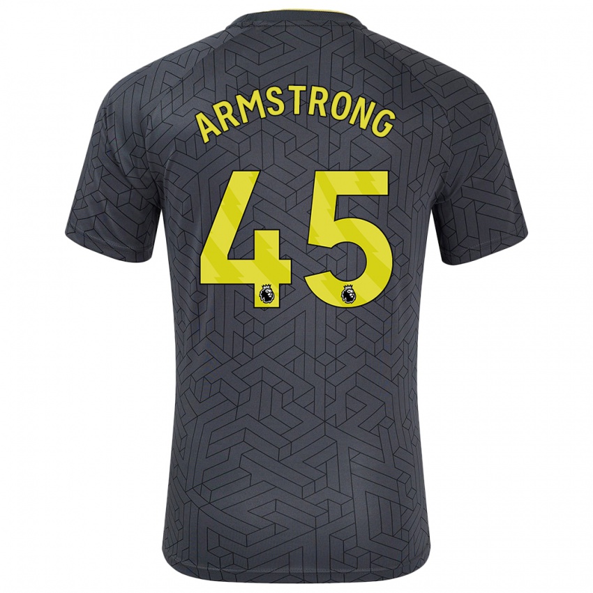 Niño Camiseta Harrison Armstrong #45 Negro Amarillo 2ª Equipación 2024/25 La Camisa Argentina