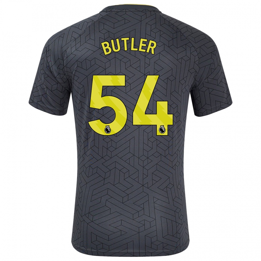 Niño Camiseta Jack Butler #54 Negro Amarillo 2ª Equipación 2024/25 La Camisa Argentina