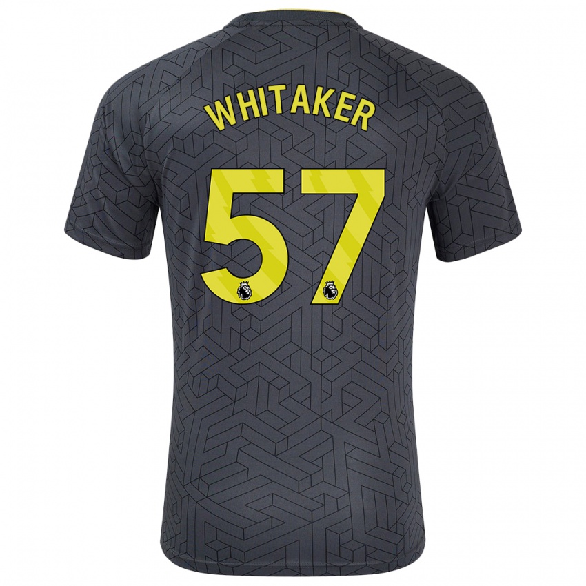 Niño Camiseta Charlie Whitaker #57 Negro Amarillo 2ª Equipación 2024/25 La Camisa Argentina