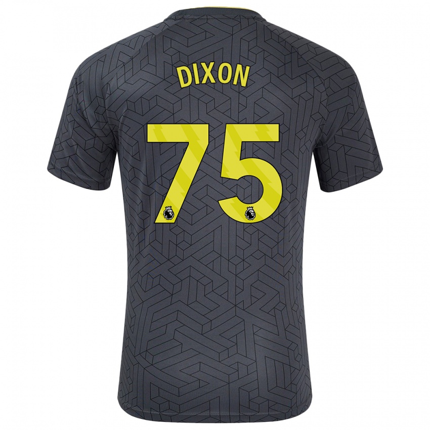 Niño Camiseta Roman Dixon #75 Negro Amarillo 2ª Equipación 2024/25 La Camisa Argentina