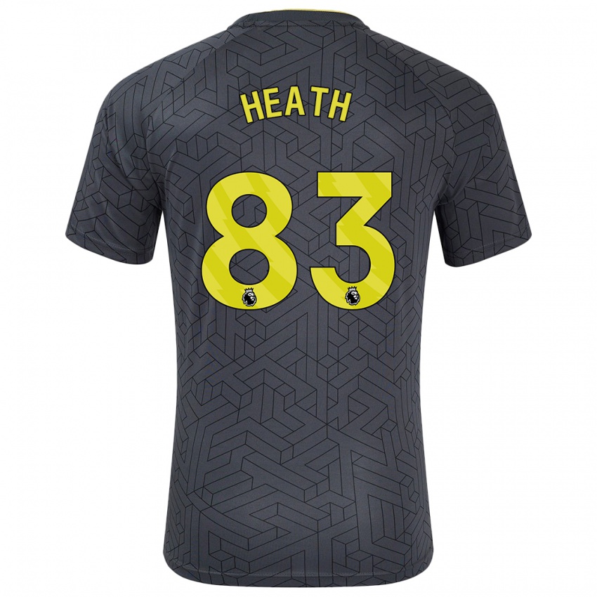 Niño Camiseta Isaac Heath #83 Negro Amarillo 2ª Equipación 2024/25 La Camisa Argentina