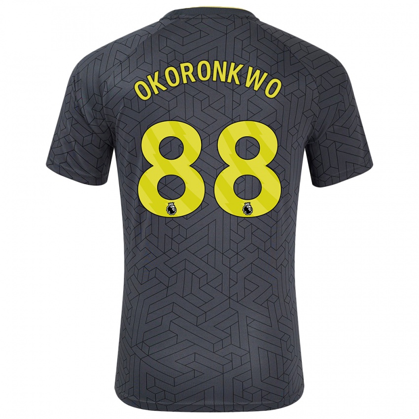 Niño Camiseta Francis Okoronkwo #88 Negro Amarillo 2ª Equipación 2024/25 La Camisa Argentina