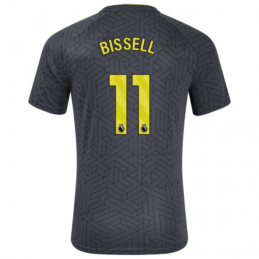 Niño Camiseta Emma Bissell #11 Negro Amarillo 2ª Equipación 2024/25 La Camisa Argentina