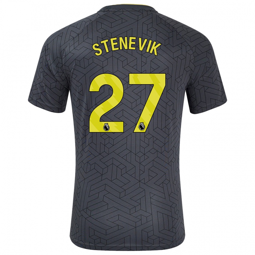 Niño Camiseta Elise Stenevik #27 Negro Amarillo 2ª Equipación 2024/25 La Camisa Argentina