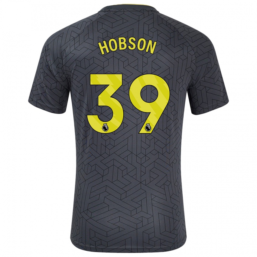 Niño Camiseta Issy Hobson #39 Negro Amarillo 2ª Equipación 2024/25 La Camisa Argentina