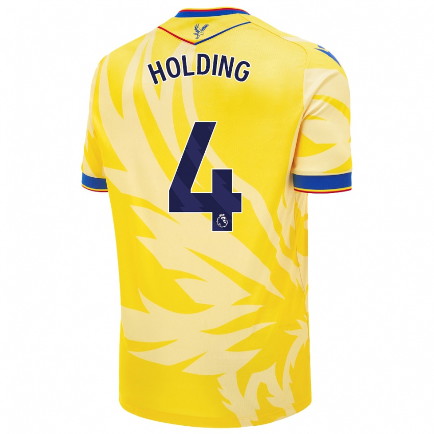 Niño Camiseta Rob Holding #4 Amarillo 2ª Equipación 2024/25 La Camisa Argentina