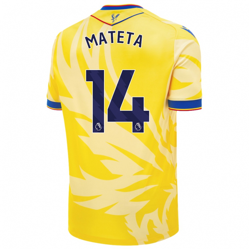 Niño Camiseta Jean-Philippe Mateta #14 Amarillo 2ª Equipación 2024/25 La Camisa Argentina