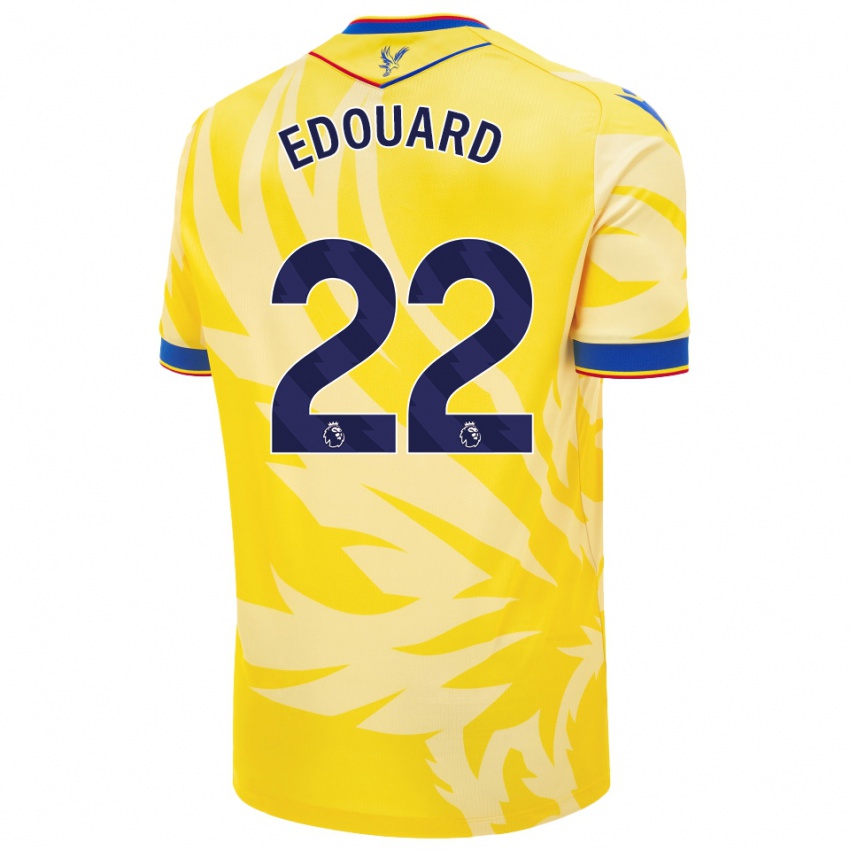 Niño Camiseta Odsonne Edouard #22 Amarillo 2ª Equipación 2024/25 La Camisa Argentina