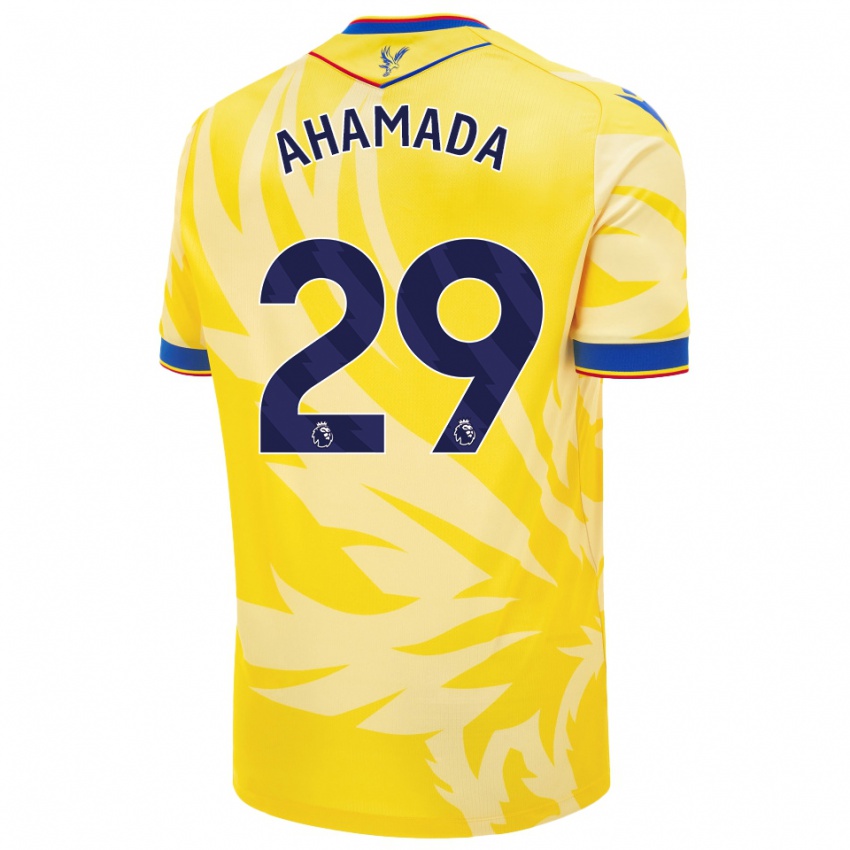 Niño Camiseta Naouirou Ahamada #29 Amarillo 2ª Equipación 2024/25 La Camisa Argentina