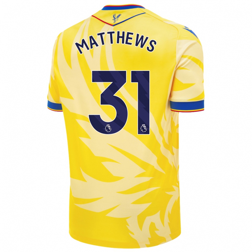 Niño Camiseta Remi Matthews #31 Amarillo 2ª Equipación 2024/25 La Camisa Argentina