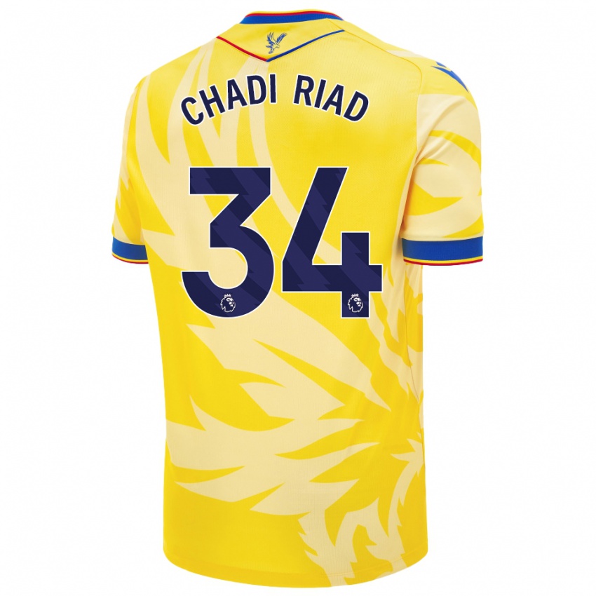 Niño Camiseta Chadi Riad #34 Amarillo 2ª Equipación 2024/25 La Camisa Argentina