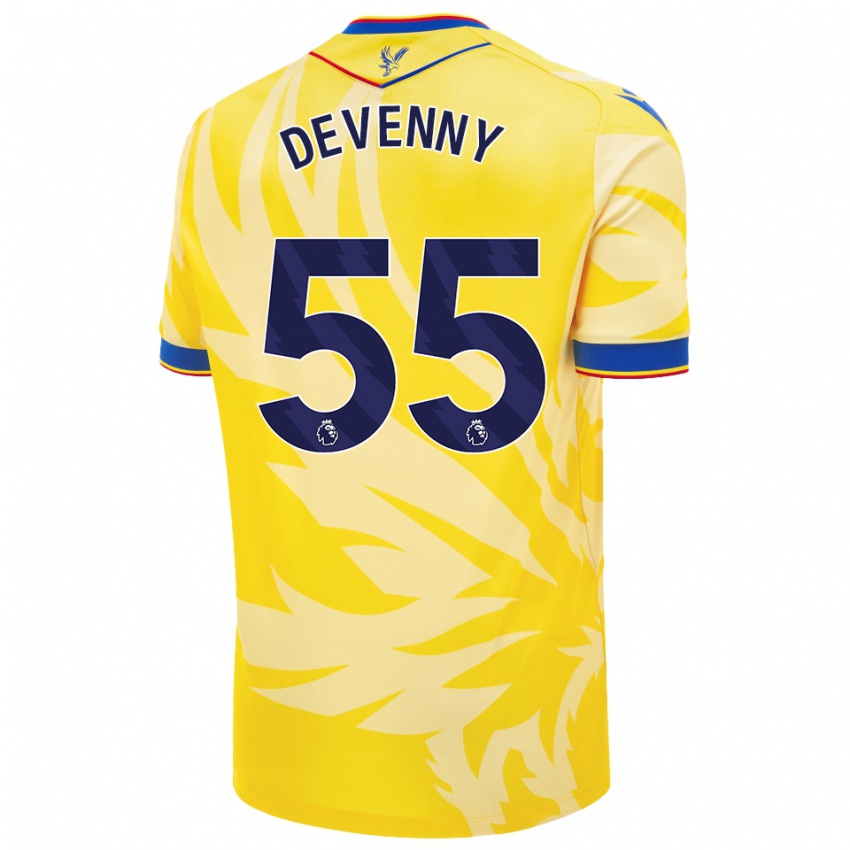 Niño Camiseta Justin Devenny #55 Amarillo 2ª Equipación 2024/25 La Camisa Argentina