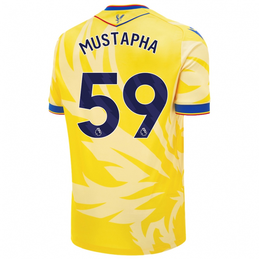 Niño Camiseta Hindolo Mustapha #59 Amarillo 2ª Equipación 2024/25 La Camisa Argentina