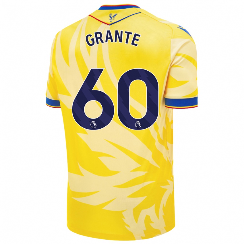 Niño Camiseta Jake Grante #60 Amarillo 2ª Equipación 2024/25 La Camisa Argentina