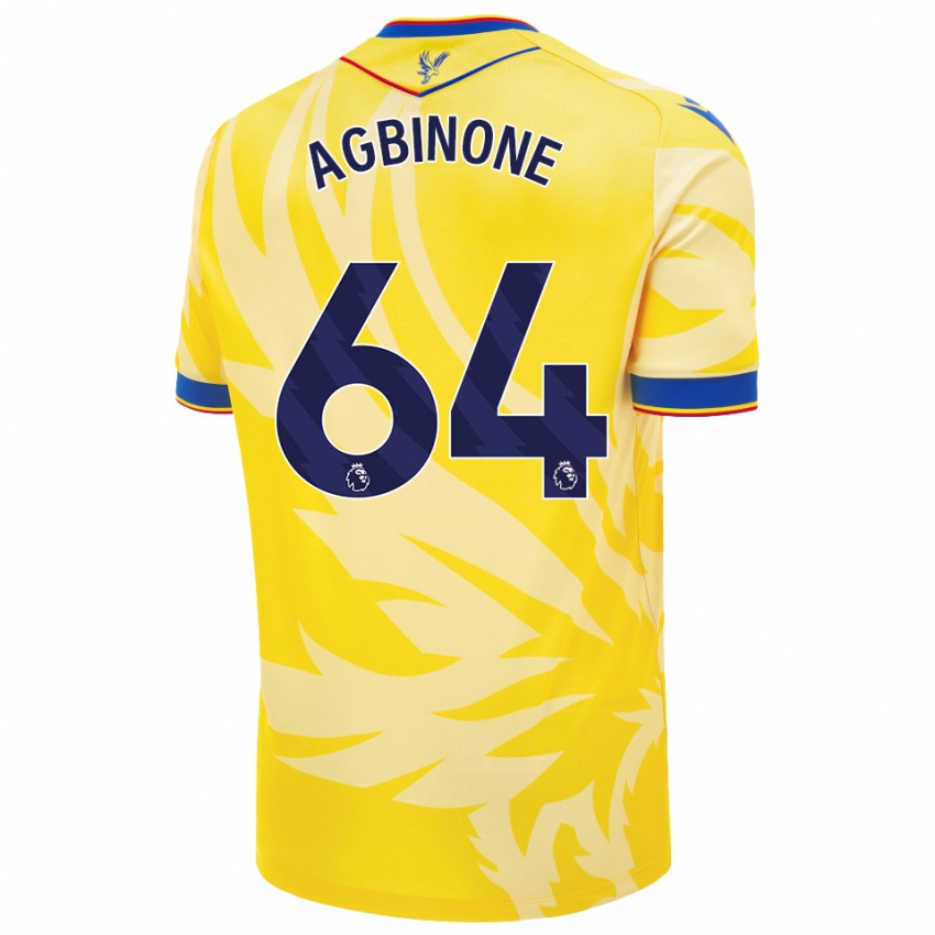 Niño Camiseta Asher Agbinone #64 Amarillo 2ª Equipación 2024/25 La Camisa Argentina