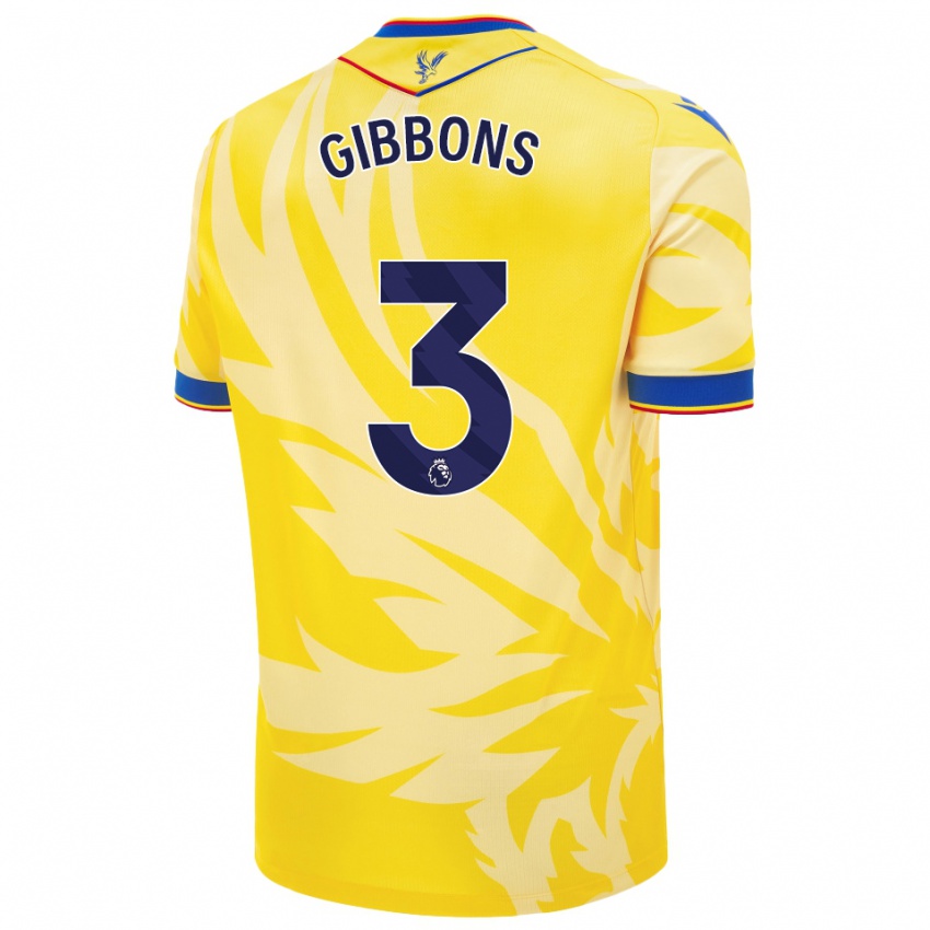 Niño Camiseta Felicity Gibbons #3 Amarillo 2ª Equipación 2024/25 La Camisa Argentina