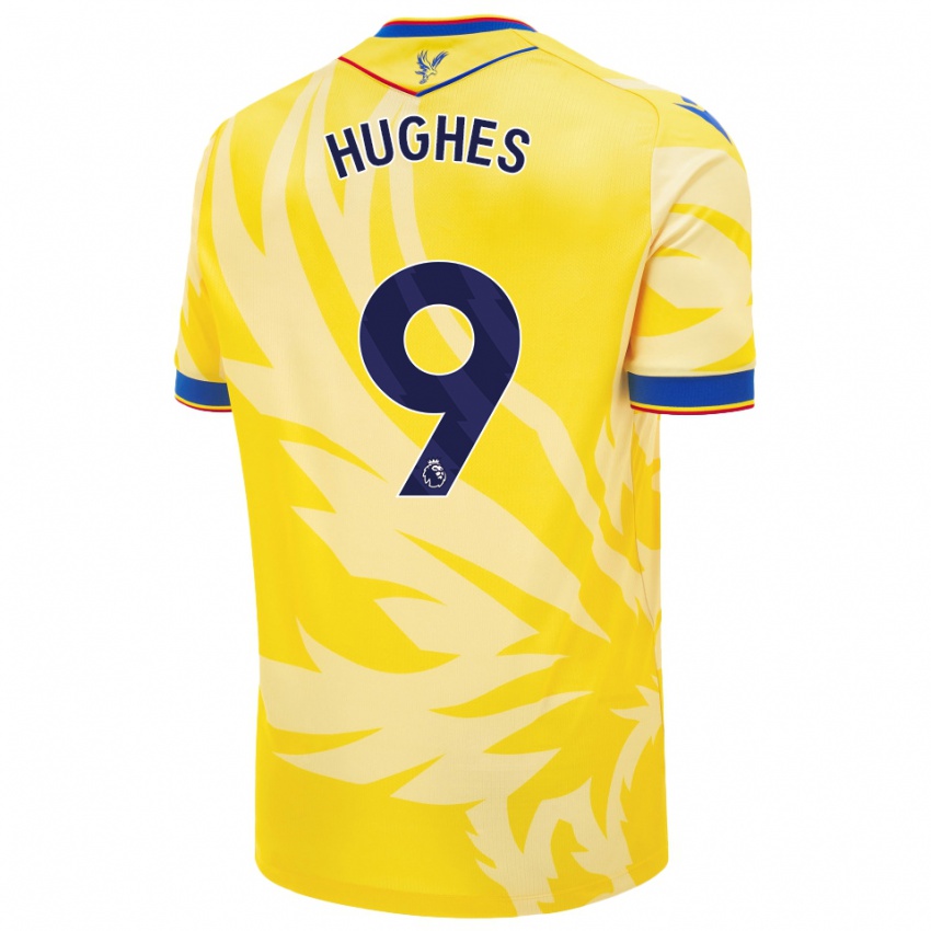 Niño Camiseta Elise Hughes #9 Amarillo 2ª Equipación 2024/25 La Camisa Argentina