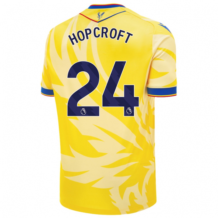 Niño Camiseta Shanade Hopcroft #24 Amarillo 2ª Equipación 2024/25 La Camisa Argentina