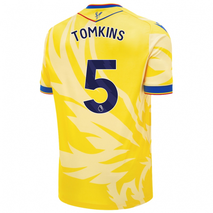 Niño Camiseta James Tomkins #5 Amarillo 2ª Equipación 2024/25 La Camisa Argentina