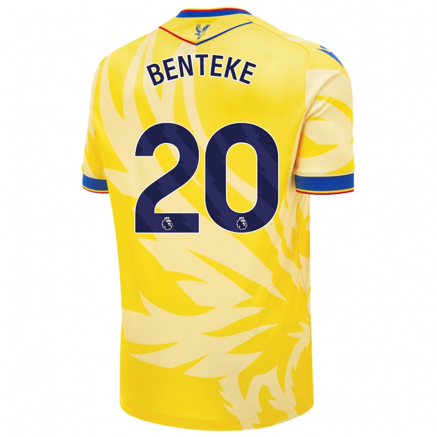 Niño Camiseta Christian Benteke #20 Amarillo 2ª Equipación 2024/25 La Camisa Argentina