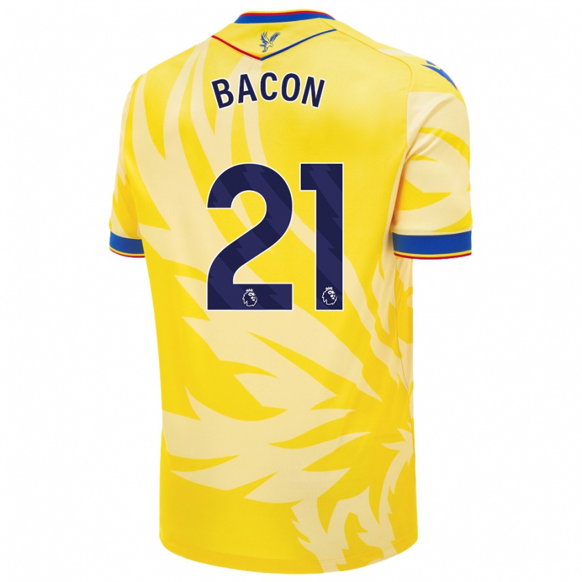 Niño Camiseta Skye Bacon #21 Amarillo 2ª Equipación 2024/25 La Camisa Argentina