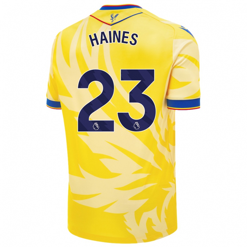 Niño Camiseta Coral-Jade Haines #23 Amarillo 2ª Equipación 2024/25 La Camisa Argentina