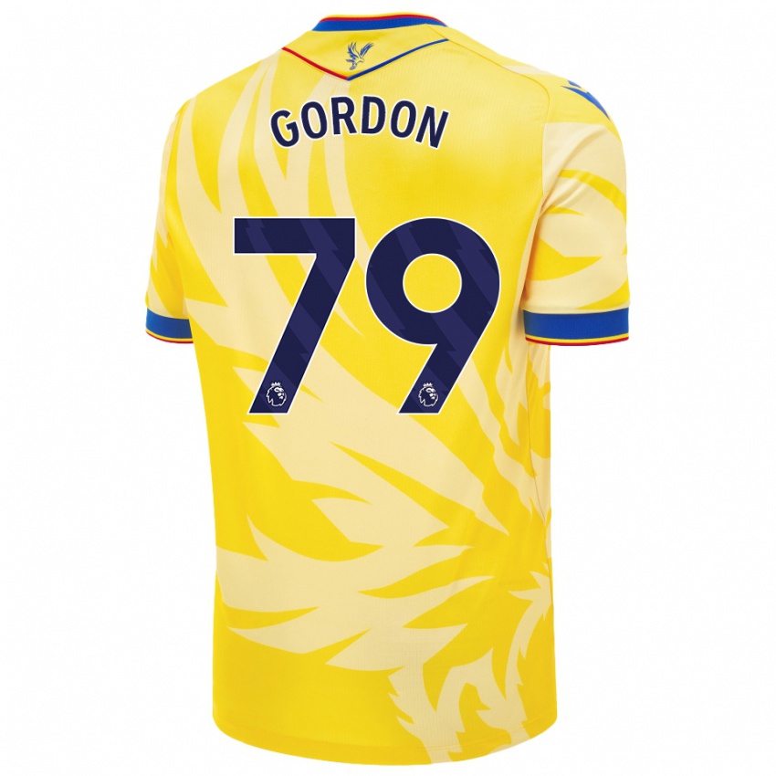 Niño Camiseta John-Kymani Gordon #79 Amarillo 2ª Equipación 2024/25 La Camisa Argentina