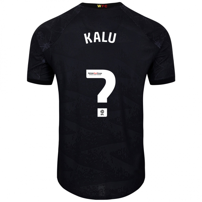 Niño Camiseta Samuel Kalu #0 Negro Blanco 2ª Equipación 2024/25 La Camisa Argentina