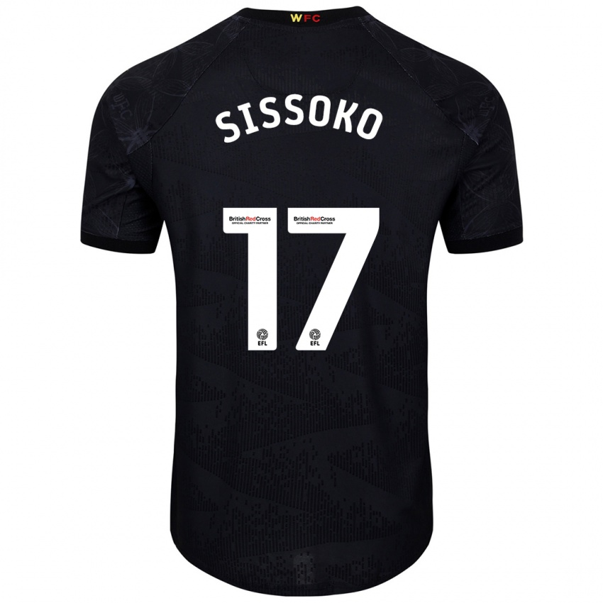 Niño Camiseta Moussa Sissoko #17 Negro Blanco 2ª Equipación 2024/25 La Camisa Argentina