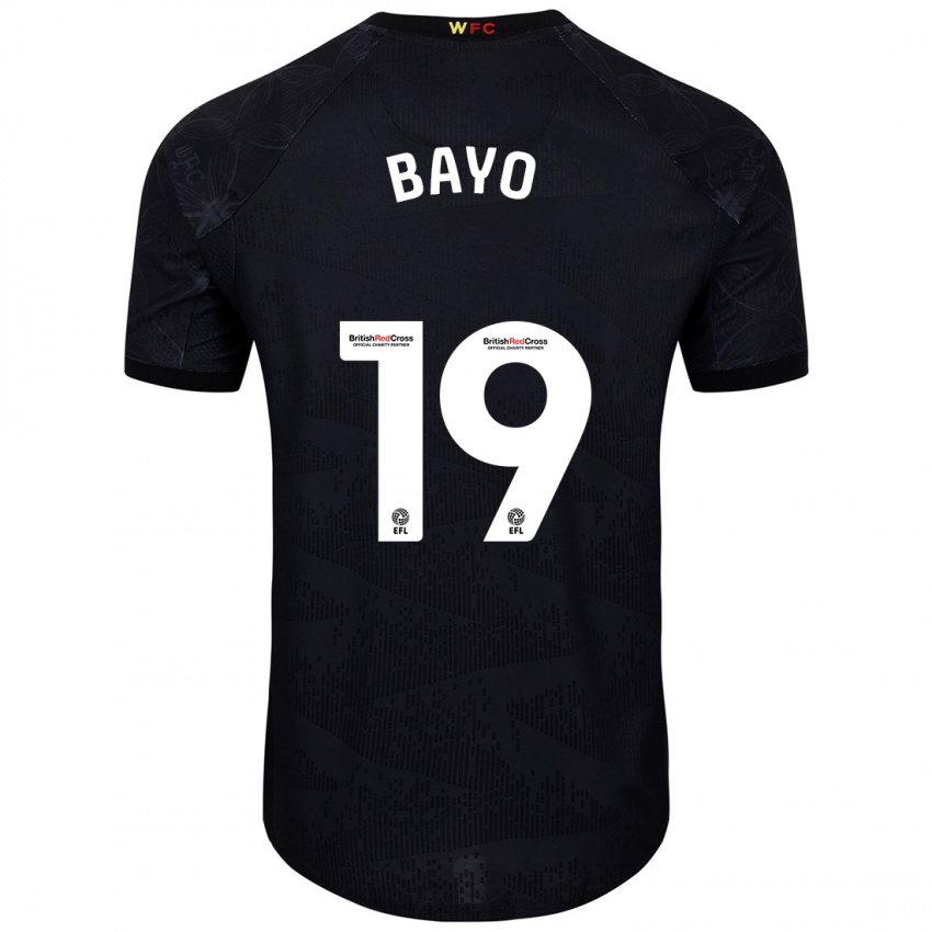 Niño Camiseta Vakoun Bayo #19 Negro Blanco 2ª Equipación 2024/25 La Camisa Argentina