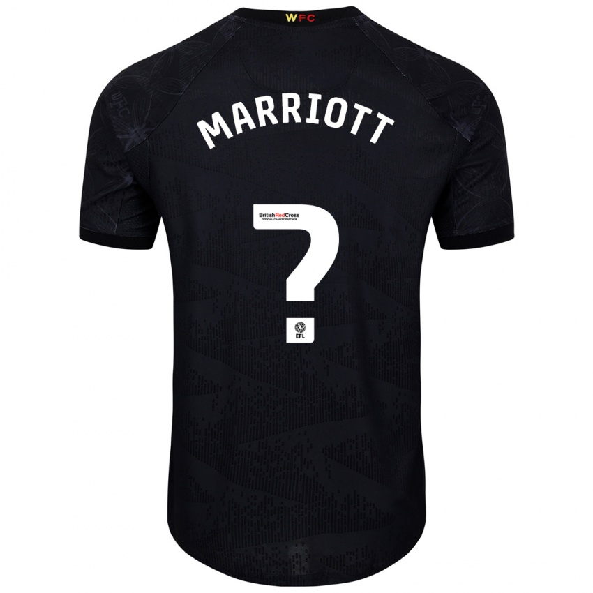 Niño Camiseta Alfie Marriott #0 Negro Blanco 2ª Equipación 2024/25 La Camisa Argentina