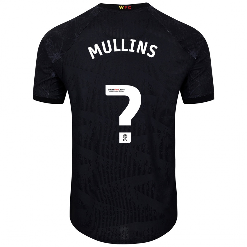 Niño Camiseta Joshua Mullins #0 Negro Blanco 2ª Equipación 2024/25 La Camisa Argentina