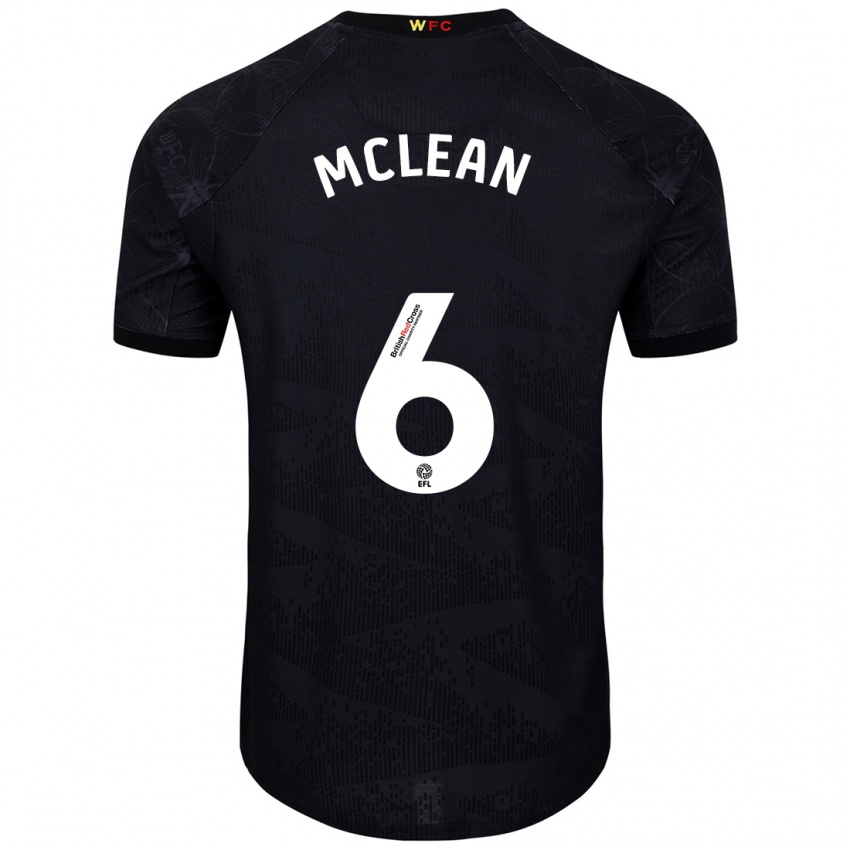 Niño Camiseta Sophie Mclean #6 Negro Blanco 2ª Equipación 2024/25 La Camisa Argentina