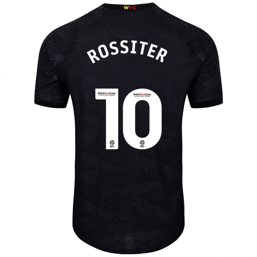 Niño Camiseta Annie Rossiter #10 Negro Blanco 2ª Equipación 2024/25 La Camisa Argentina