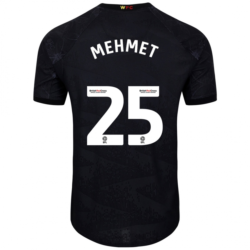 Niño Camiseta Melis Mehmet #25 Negro Blanco 2ª Equipación 2024/25 La Camisa Argentina