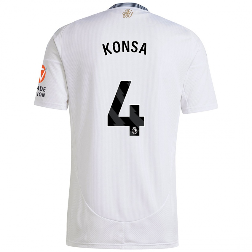 Niño Camiseta Ezri Konsa #4 Blanco 2ª Equipación 2024/25 La Camisa Argentina