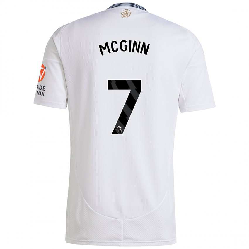 Niño Camiseta John Mcginn #7 Blanco 2ª Equipación 2024/25 La Camisa Argentina