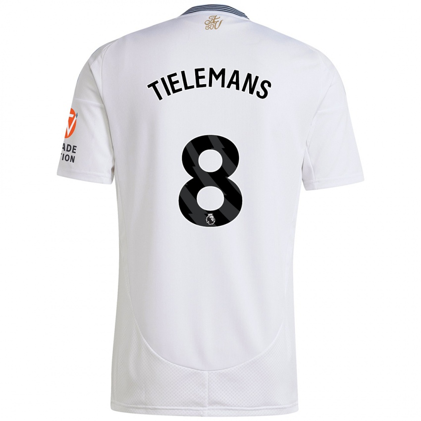 Niño Camiseta Youri Tielemans #8 Blanco 2ª Equipación 2024/25 La Camisa Argentina