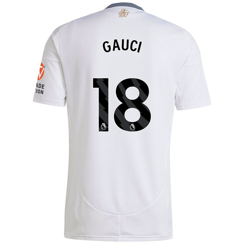 Niño Camiseta Joe Gauci #18 Blanco 2ª Equipación 2024/25 La Camisa Argentina