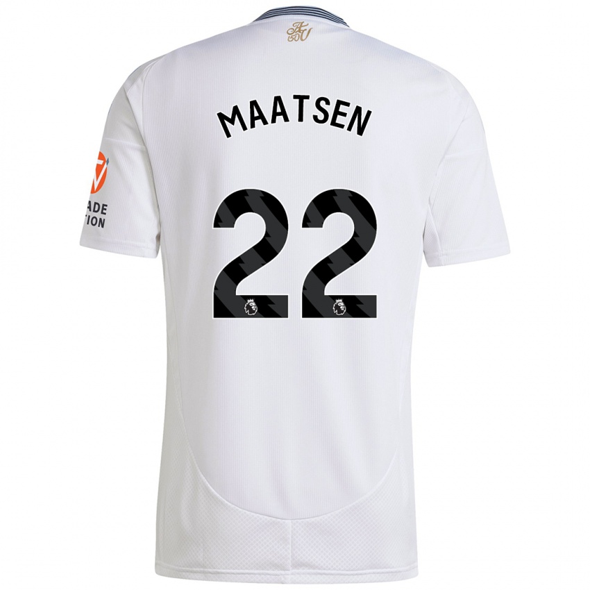 Niño Camiseta Ian Maatsen #22 Blanco 2ª Equipación 2024/25 La Camisa Argentina