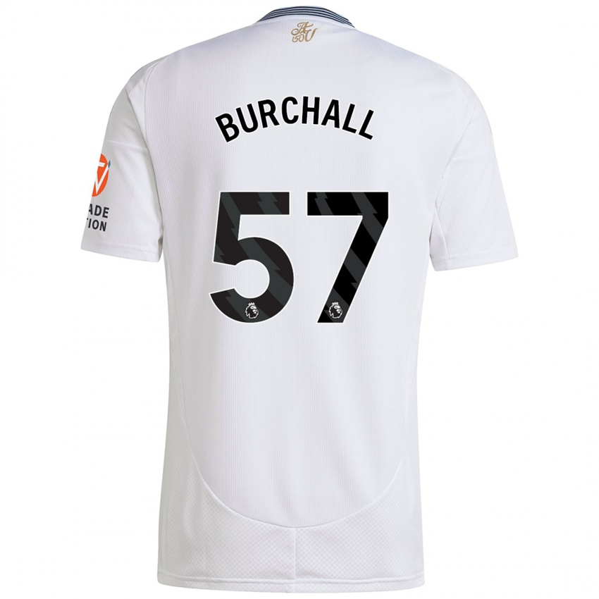 Niño Camiseta Ajani Burchall #57 Blanco 2ª Equipación 2024/25 La Camisa Argentina