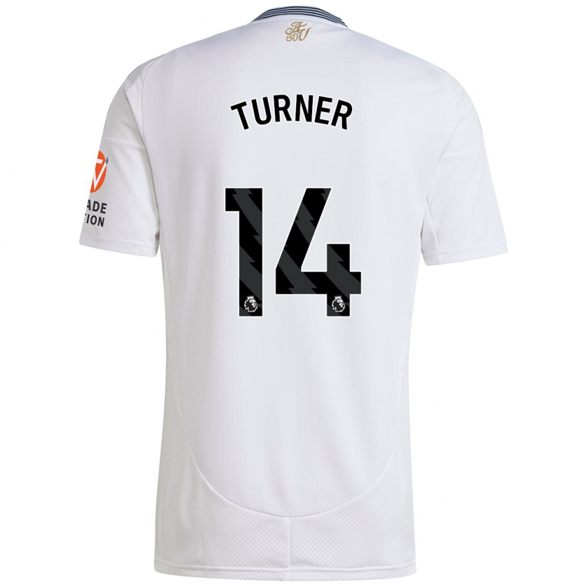 Niño Camiseta Danielle Turner #14 Blanco 2ª Equipación 2024/25 La Camisa Argentina